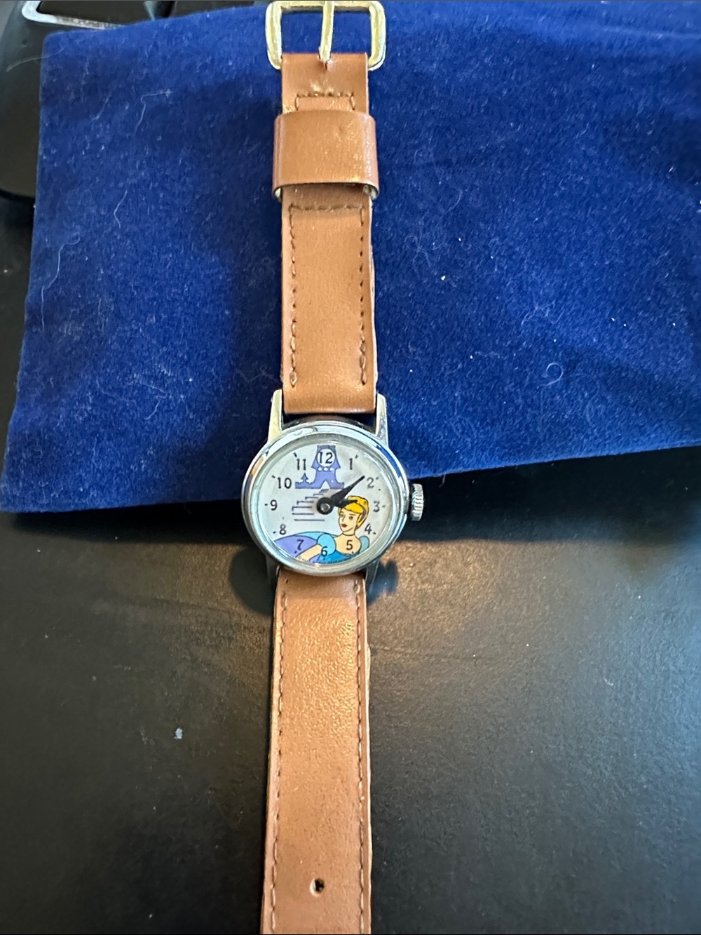 Disney Kids Disney Cinderella Watch with Brown Strap Watch